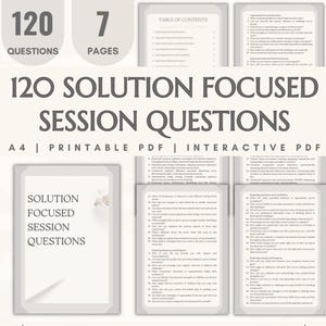 Lösungsorientierte Kurztherapie Fragen SFBT SFT Fragen Spickzettel SFBT Arbeitsheft Klient Therapie Beratung Eingriffsfragen