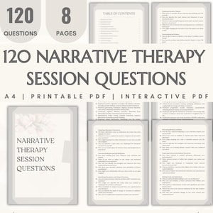 Preguntas de terapia narrativa Plan de sesión del terapeuta narrativo Objetivos de la terapia narrativa Metas Intervención Kit de herramientas de psicoterapia narrativa