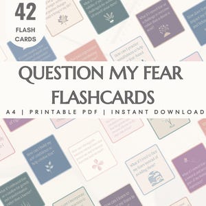 Fear Processing Flashcards, logboekprompts, Mindfulness-kaarten (afdrukbare pdf's, digitale download)
