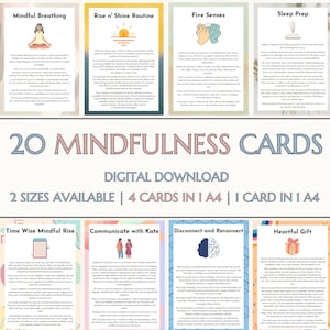 Guided Mindfulness Cards Therapy Office Decor Scripted Meditation Handouts Therapy Forms Counselling Coping Tools Therapy Worksheets SEL CBT