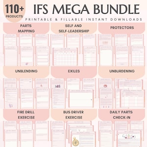 IFS Resource Bundle Parts Work Worksheets IFS Cards Internal Family Systems Cheat Sheets IFS Therapy Guide Therapists Office Handouts Forms
