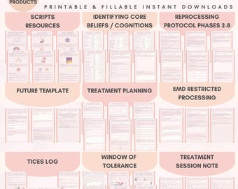 EMDR Worksheet Bundle EMDR Script for Therapist EMDR Therapy Worksheets Emdr Tools Emdr Resourcing Eye Movement Desensitization Reprocessing
