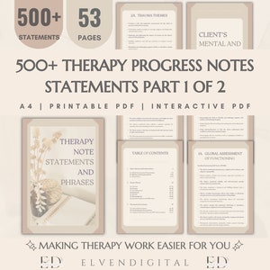 Support Clients with Therapy Progress Notes Phrases Statements Cheat Sheets for Therapists Helping Quicker Reporting Psychotherapy Process