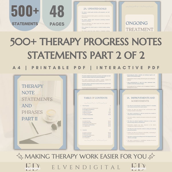 Therapy Interventions Counseling Clinical Words & Phrases Psychotherapy Work Report Writing Progress Notes for Therapists Psychologist Tools