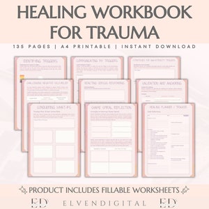 Trauma Therapy Workbook Trauma Healing Worksheets for Adults Crisis Therapy Worksheets Somatic Awareness C-PTSD Fight Flight Freeze Response