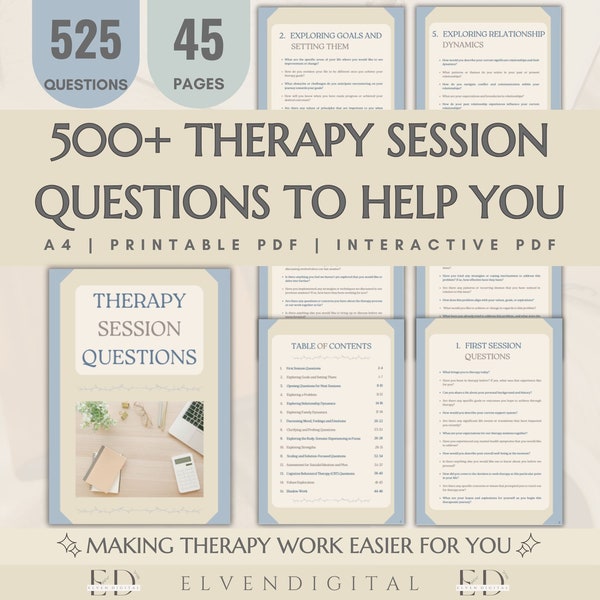 Therapy Journal Prompts Anxiety Therapy Tools Counseling Gift for Therapist Private Practice Session Planner Therapist Cheat Sheet For Psych