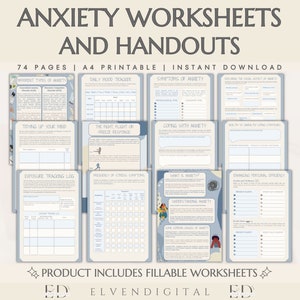 Anxiety Management Worksheet Therapy Resources Anxiety Worksheets for Therapist Anxiety Coping Skills Worksheets Counselor Anxiety Workbook