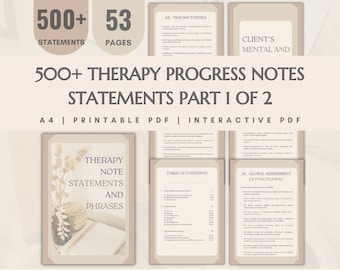 Support Clients with Therapy Progress Notes Phrases Statements Cheat Sheets for Therapists Helping Quicker Reporting Psychotherapy Process