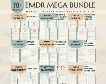 EMDR Worksheets for Therapist EMDR Bundle Therapy Scripts EMDR Handouts Emd Treatment Planning Session Resources emdr Templates Guides Tools