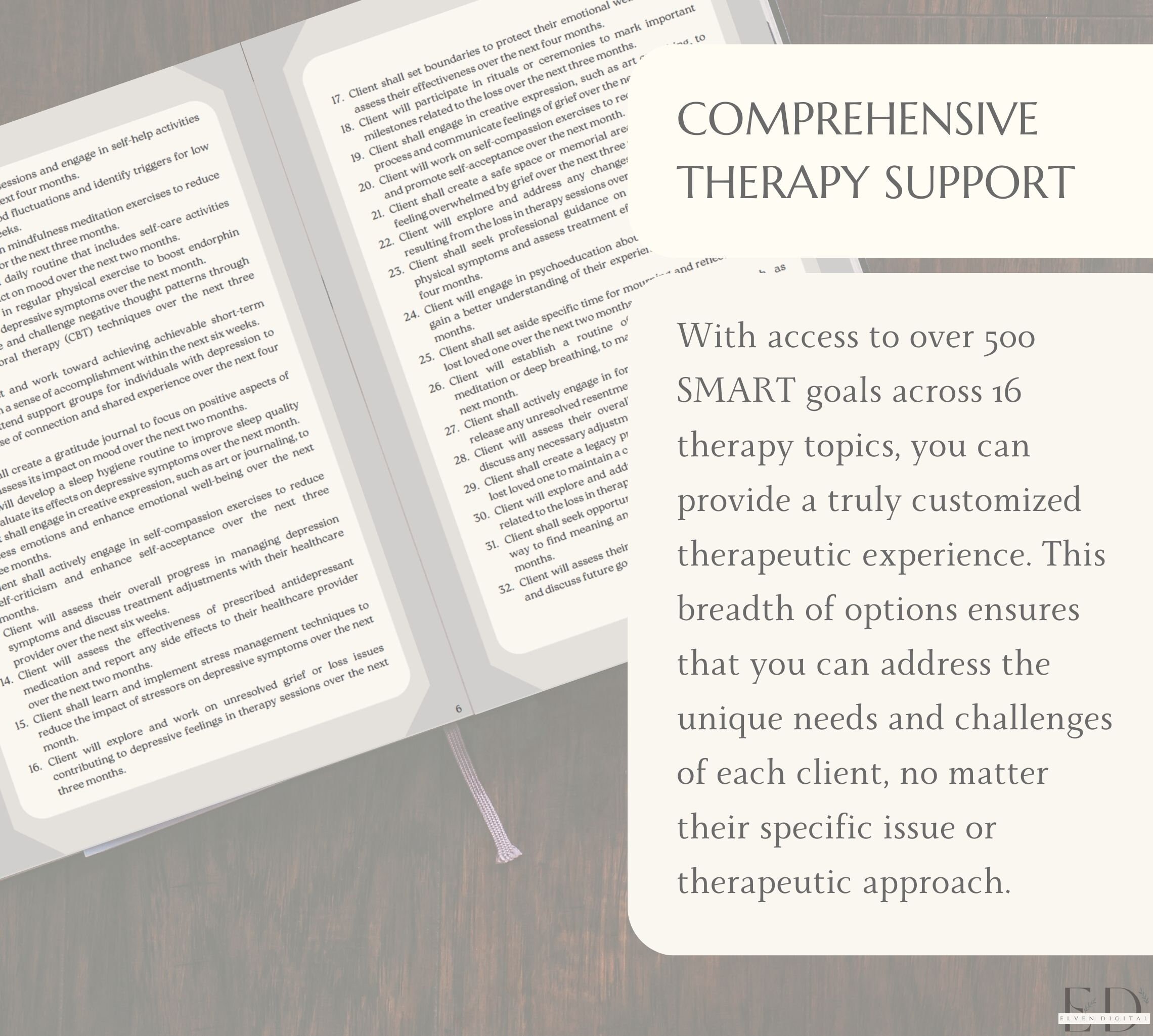 SMART Goals Treatment Planning Guide Therapy Intervention Clinical ...