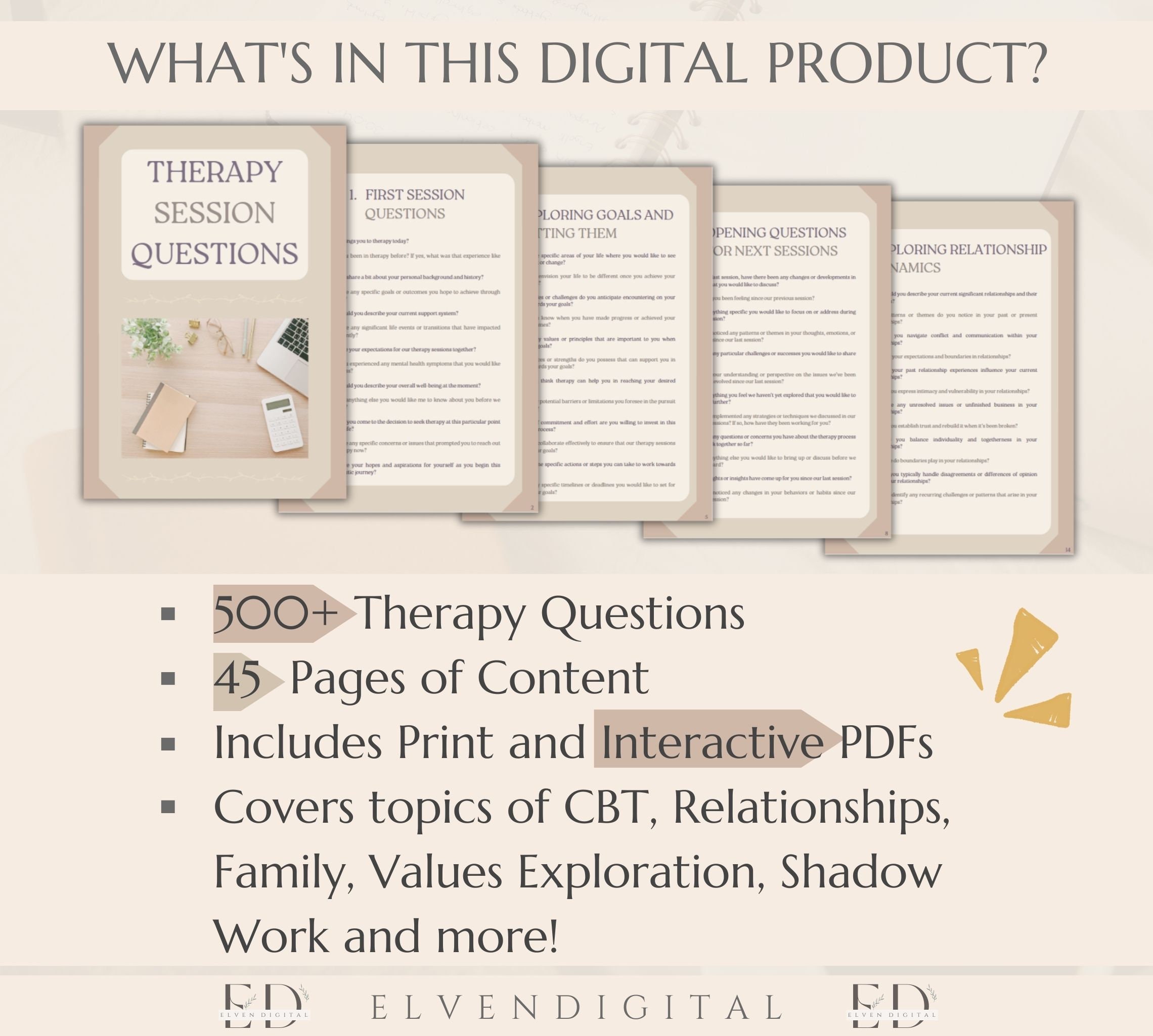 CBT Therapy Aids Emotional Processing Prompts Therapy ADHD Questions ...