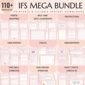 IFS Resource Bundle Parts Work Worksheets IFS Cards Internal Family Systems Cheat Sheets IFS Therapy Guide Therapists Office Handouts Forms