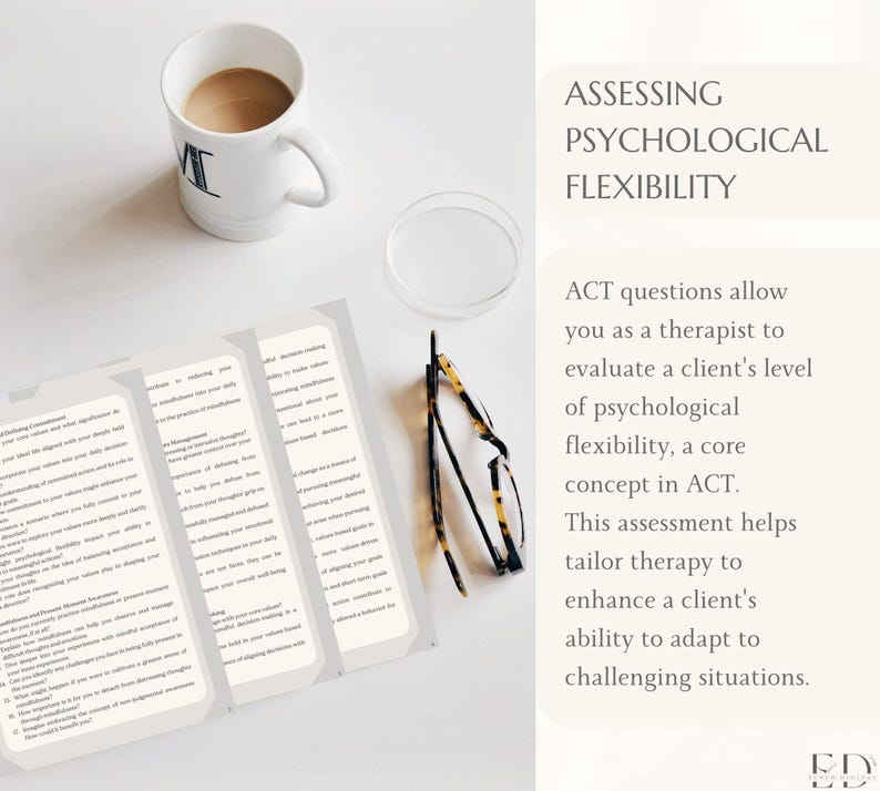 ACT Therapy Questions Therapy Practice Tools ACT Counseling Workbook ...