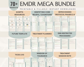 EMDR Worksheets for Therapist EMDR Bundle Therapy Scripts EMDR Handouts Emd Treatment Planning Session Resources emdr Templates Guides Tools