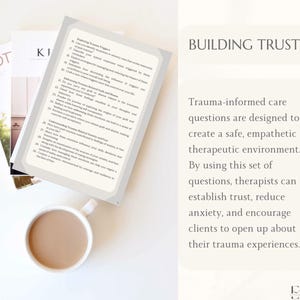 Preguntas de terapia informada sobre trauma: Asesoramiento para clientes, plantilla para terapeutas (PDF imprimible e interactivo, descarga digital) imagen 6