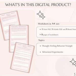 CBT Worksheets Behavioral Experiments Therapy Tools for Teens and ...