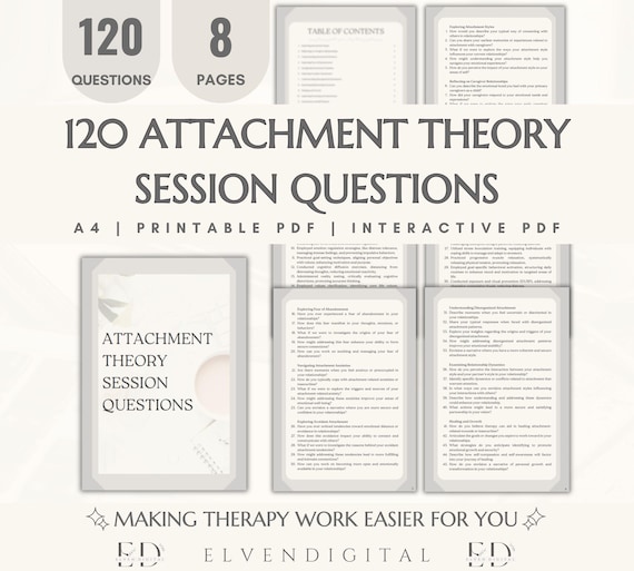 Attachment Theory Therapy Questions Adult Attachment Therapy Worksheets Fear of Abandonment Inner Child Therapy Avoidant Attachment Healing