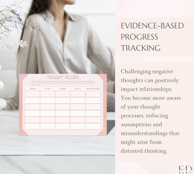CBT Thought Record CBT Unhelpful Thinking Styles Worksheet Therapy Tools for Teens Counseling Handout Trauma Therapy CBT Anxiety Printable image 7