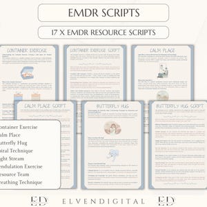 EMDR Worksheet Bundle Eye Movement Psychotherapy Bundle EMDR Scripts ...