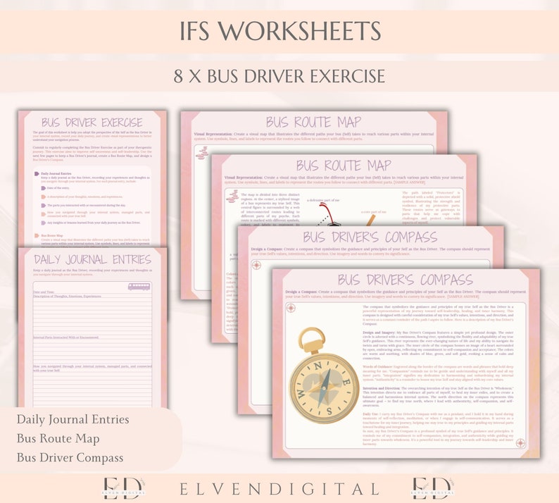 IFS Resource Bundle Parts Work Worksheets IFS Cards Internal Family