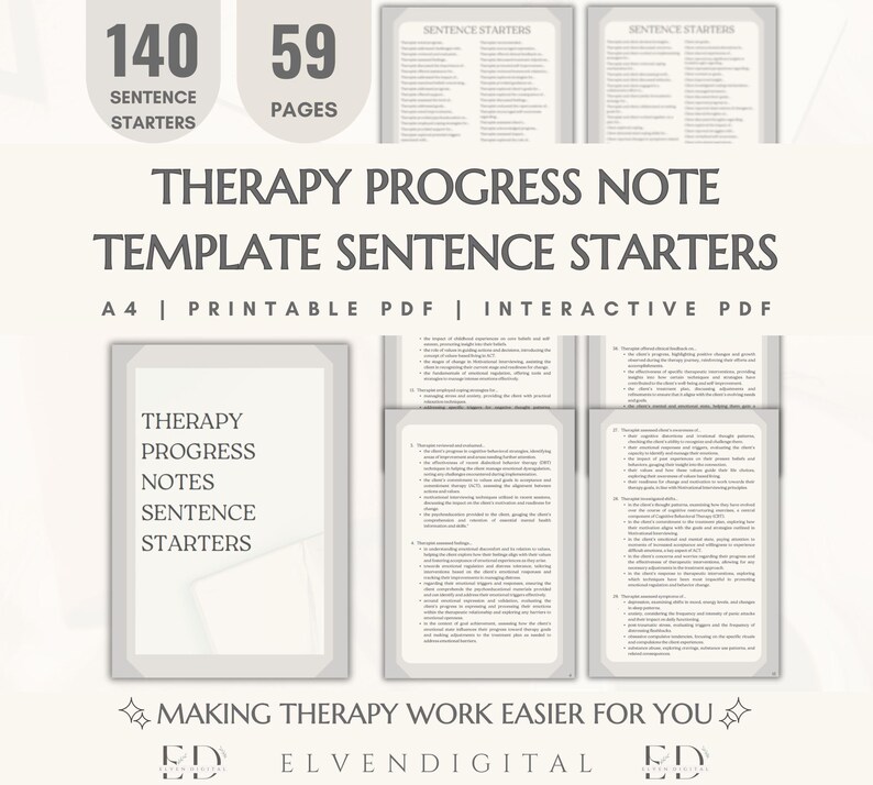 Therapievoortgangsnotities zin starters woorden zinnen stellingen Cheatsheet voor therapeut CGT DGT-rapportage schrijven psychotherapieproces afbeelding 1