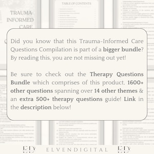Preguntas de terapia informada sobre trauma: Asesoramiento para clientes, plantilla para terapeutas (PDF imprimible e interactivo, descarga digital) imagen 11