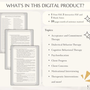 Therapy Progress Notes Sentence Starters Words Phrases Statements Cheat ...