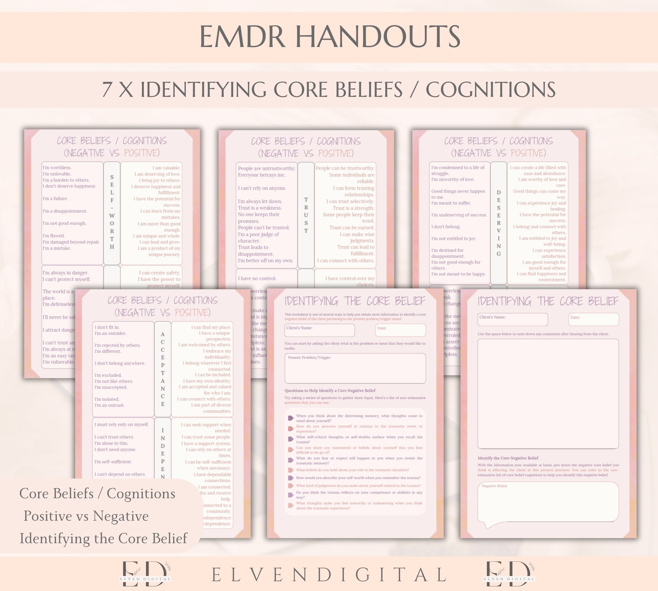 EMDR Worksheet Bundle EMDR Script for Therapist EMDR Therapy Worksheets EMDR Worksheet Bundle EMDR Script for Therapist EMDR Therapy Worksheets