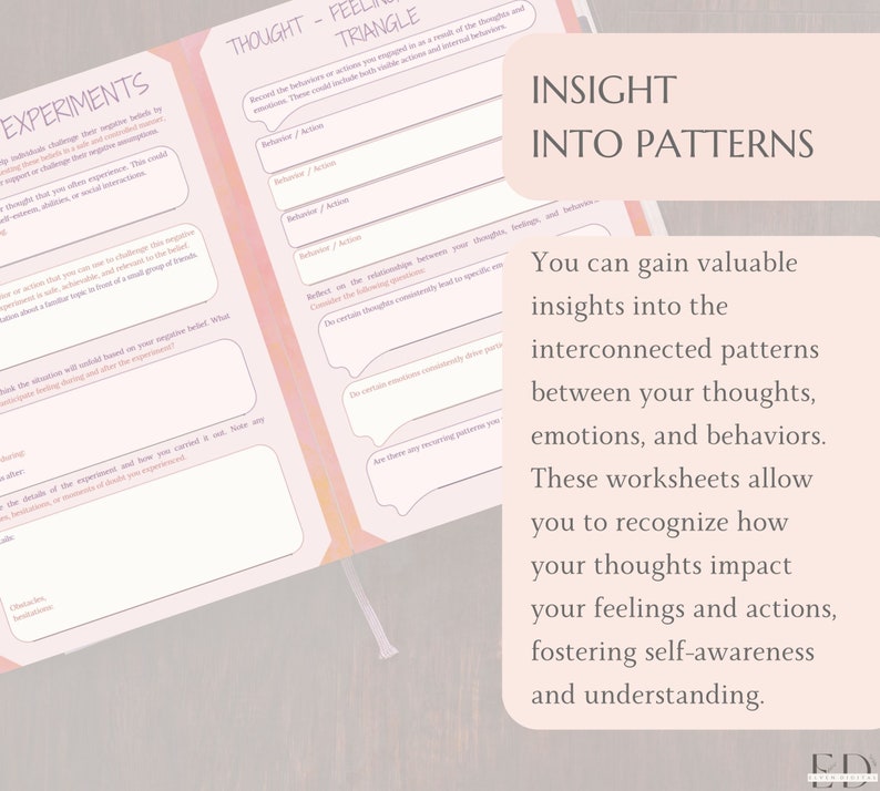 CBT Worksheets Behavioral Experiments Therapy Tools for Teens and ...