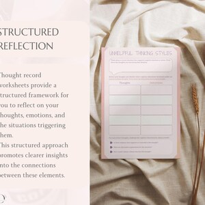CBT Thought Record CBT Unhelpful Thinking Styles Worksheet Therapy Tools for Teens Counseling Handout Trauma Therapy CBT Anxiety Printable image 5