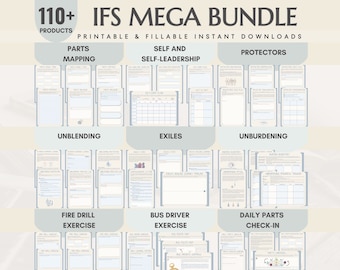 Internal Family Systems Worksheets IFS Cheat Sheets Parts Mapping Exercise IFS Protectors Therapy Worksheets Trauma Workbook Anxiety Sheets
