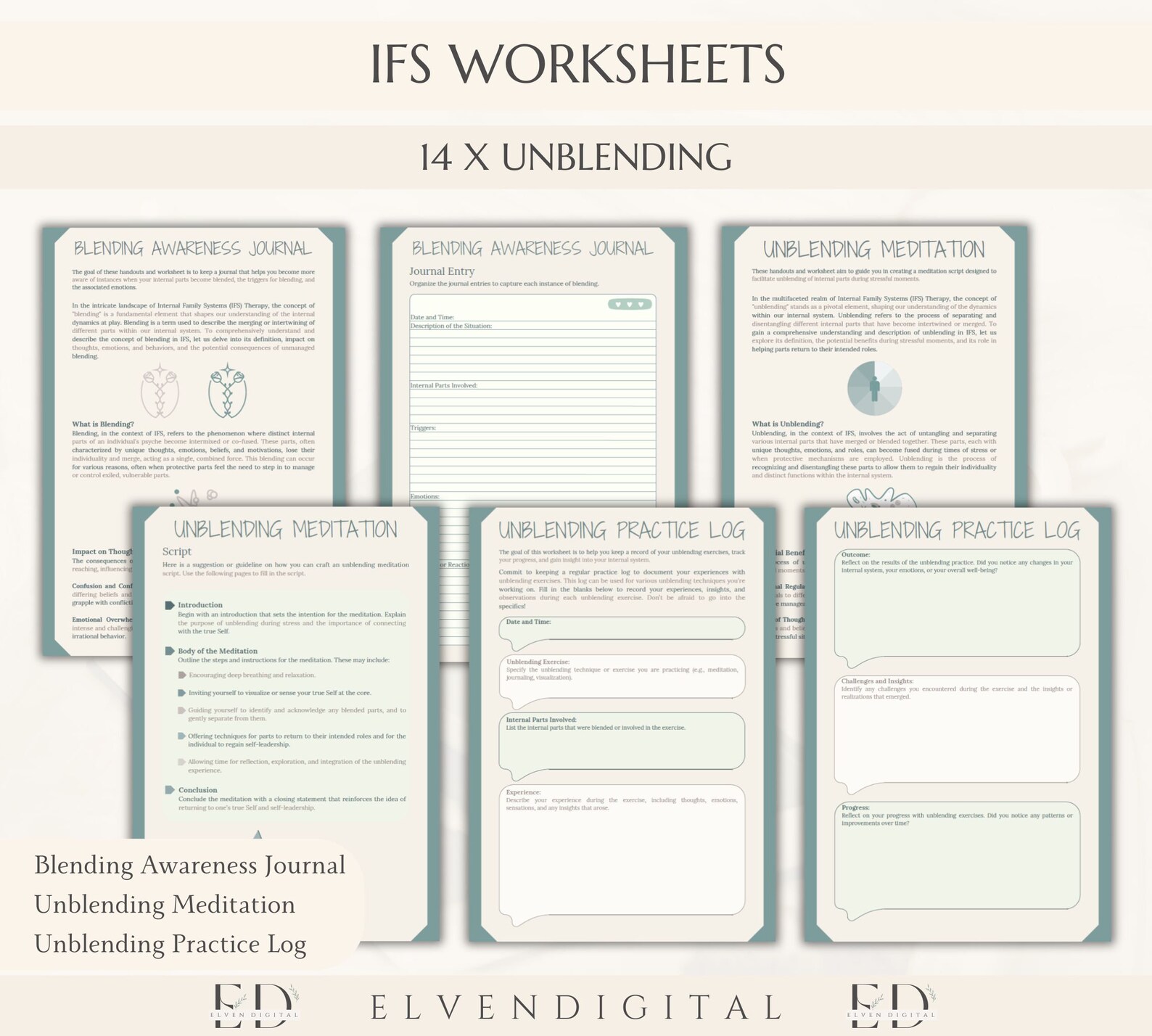 Internal Family Systems Cheat Sheets IFS Therapy Worksheets IFS ...