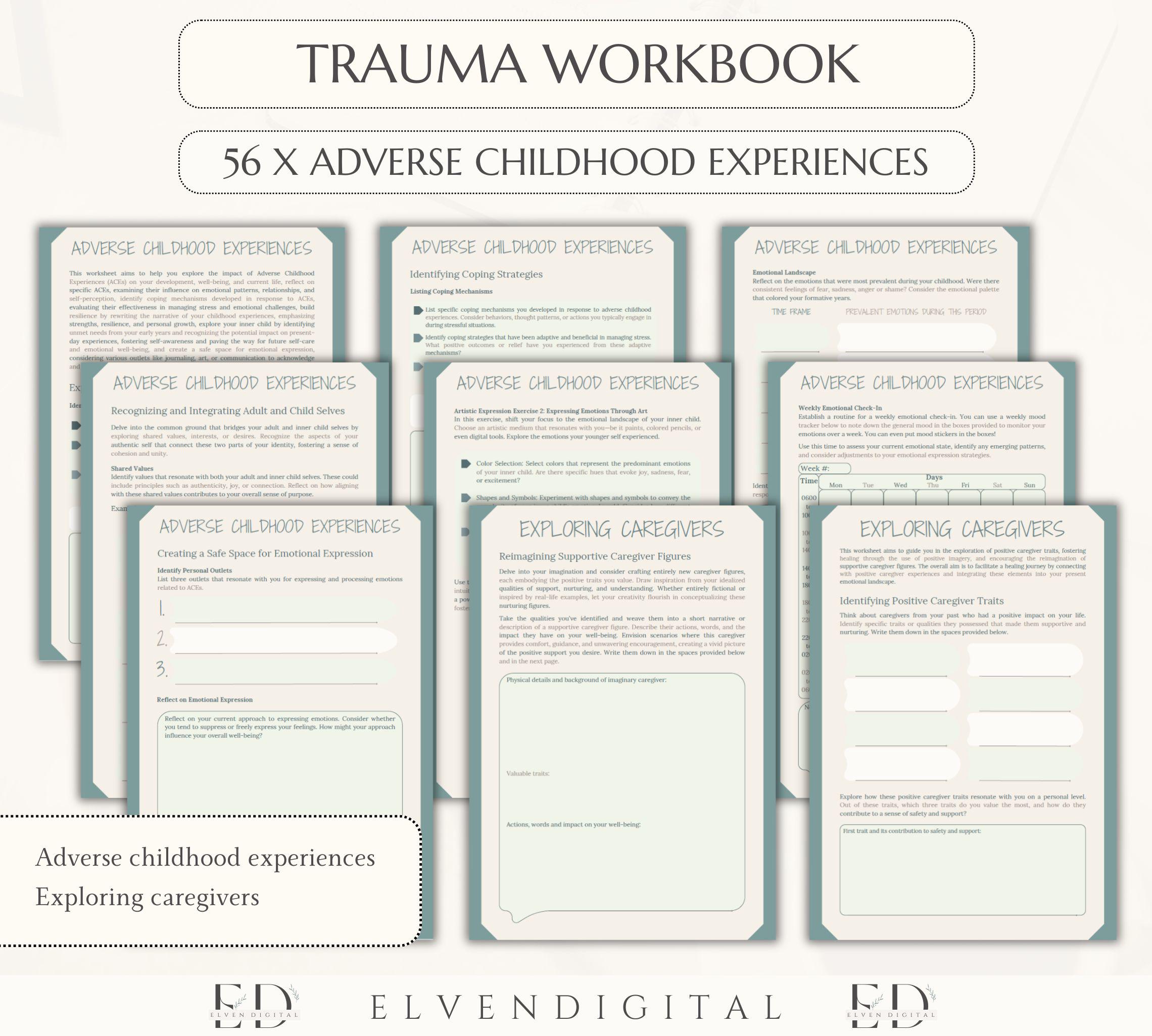 Trauma Worksheets for Therapist Trauma Bundle Therapy Scripts Trauma ...
