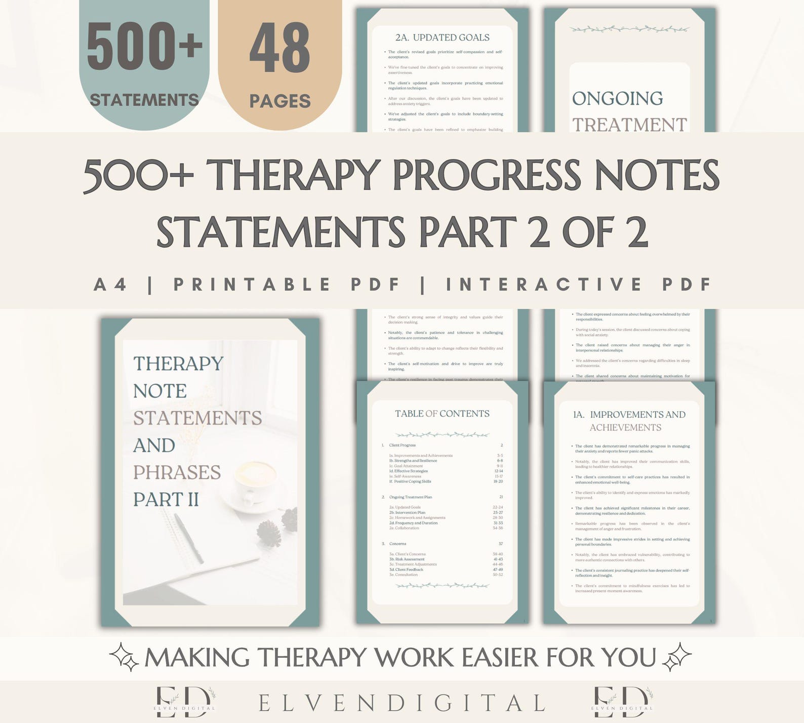 Report Writing Progress Notes for Therapists Psychotherapy Work Therapy ...