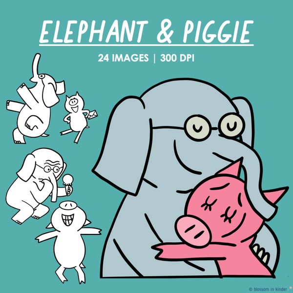 Elephant & Piggie Clipart