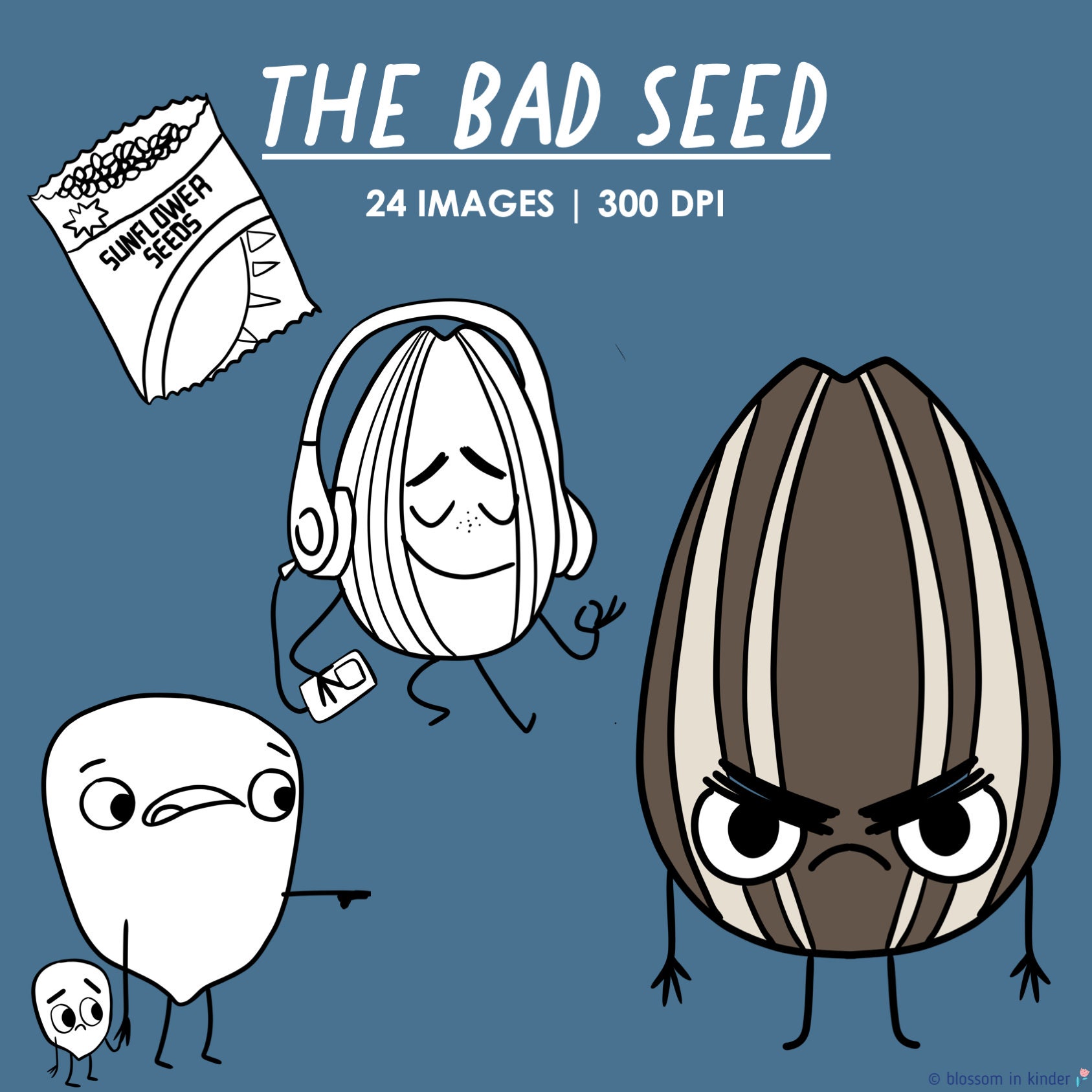 The Bad Seed Clipart - Etsy