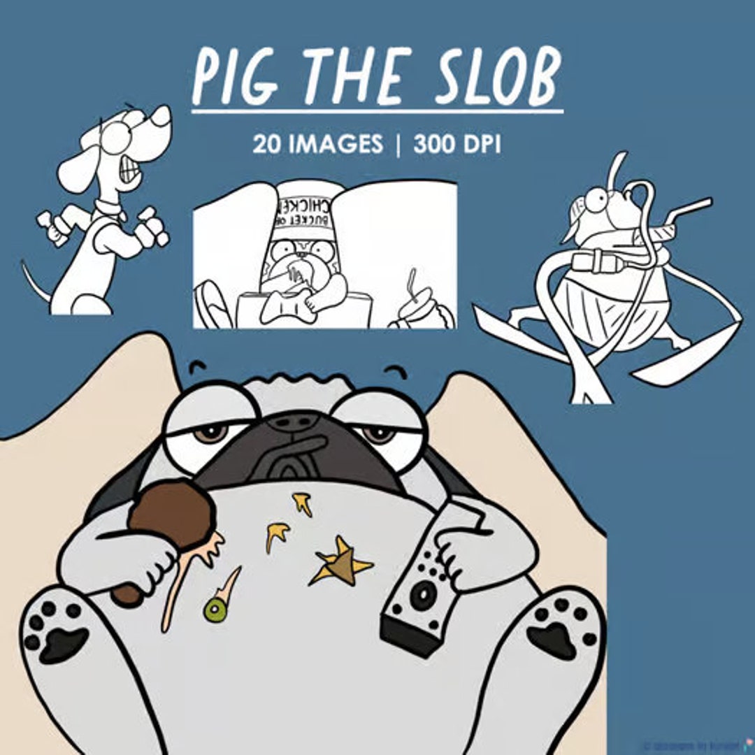 Pig the Slob Clipart Etsy