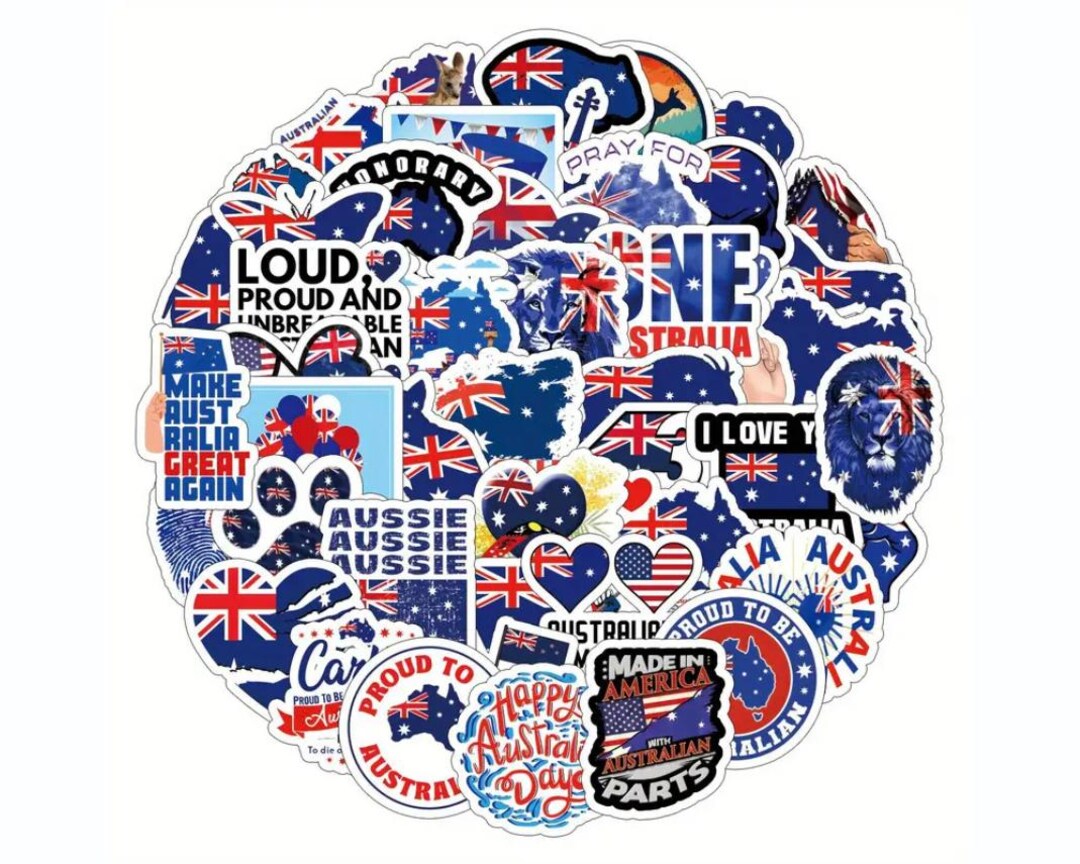 Australia Themed Vinyl Stickers | Aussie Pride, Scrapbooking, Laptop ...