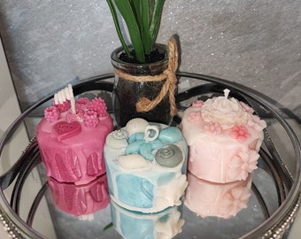 Törtchen Kerze, Candle Cake, Kuchenkerze mit Duft,Dessertkerze, Geburtstagsgeschenk, handgefertigt, Wohndeko, Geschenkidee