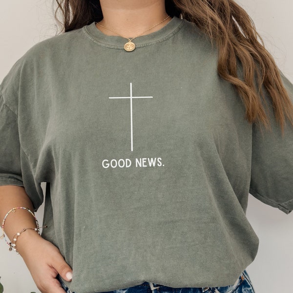 Women T-shirt, Good Tee, Cross Tee, Comfy retro Tee