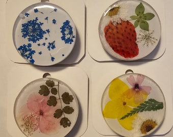 Real Preserved Flower and Fruit Phone Grips (Resin)