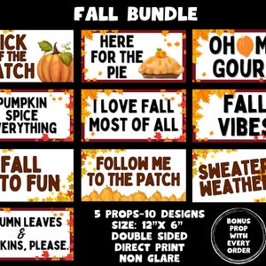 Fall Bundle, Photo booth props, 360 photo booth props, custom photobooth props, props for weddings, parties events
