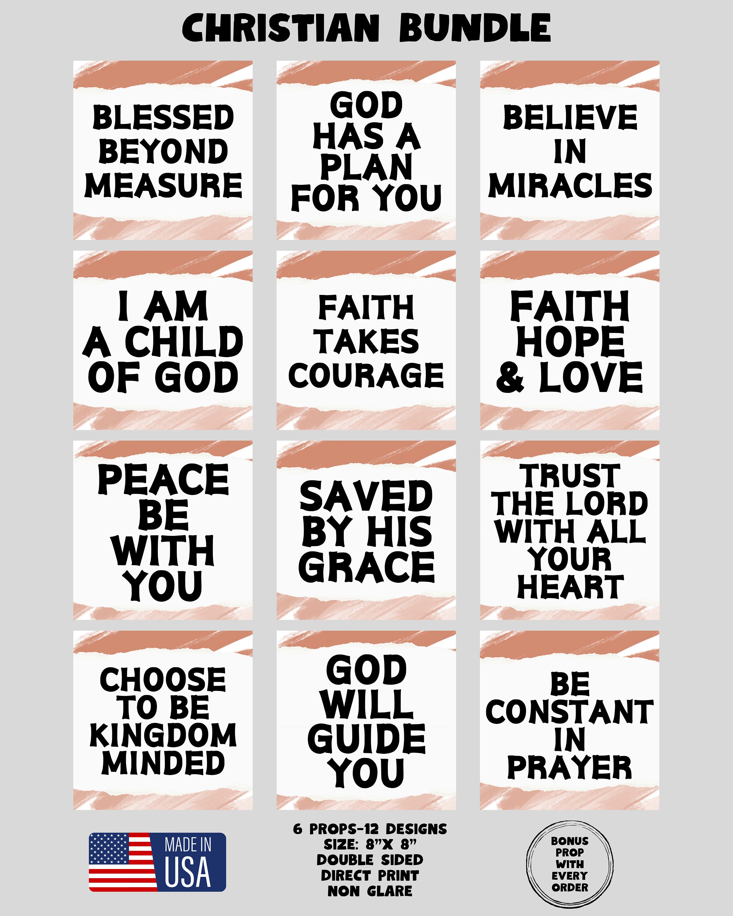 Christian Bundle, Photo Booth Props, 360 Photo Booth Props, Custom ...