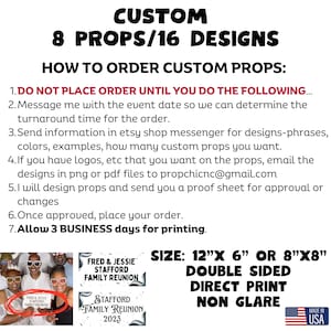 Custom Photo Booth Props, Double Sided, Party Event Decor