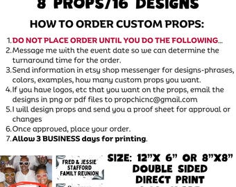 Custom Photo Booth Props, Double Sided, Party Event Decor