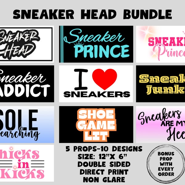 Sneaker Head Bundle, Photo booth props, 360 photo booth props, custom photobooth props, props for weddings, parties events