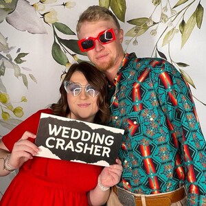 Wedding Photo Booth Props, Double Sided, Party Events zdjęcie 9