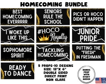 Homecoming Photo Booth Props, Double Sided, Party Events