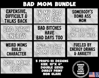 Bad Mom PVC Photo Booth Props, Parties Events