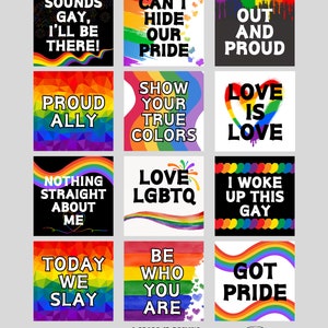 Pride Party Bundle, Photo booth props, 360 photo booth props, custom photobooth props, props for weddings, parties events